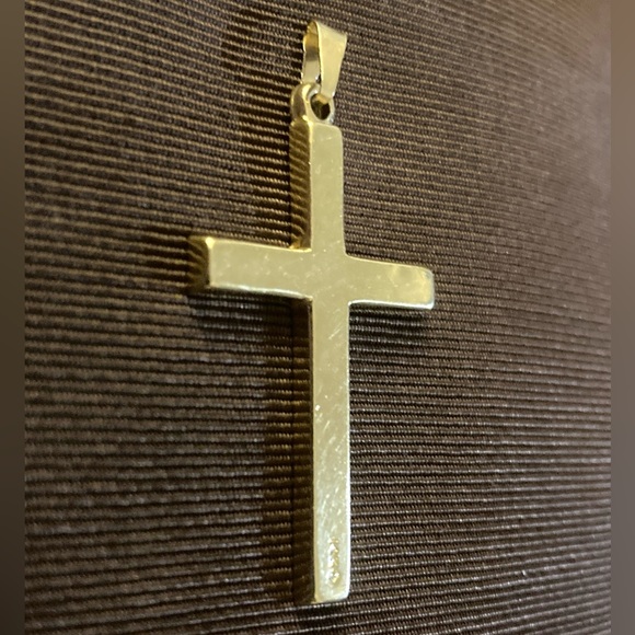 Vintage 14k Yellow Gold Cross Pendant - Picture 13 of 13